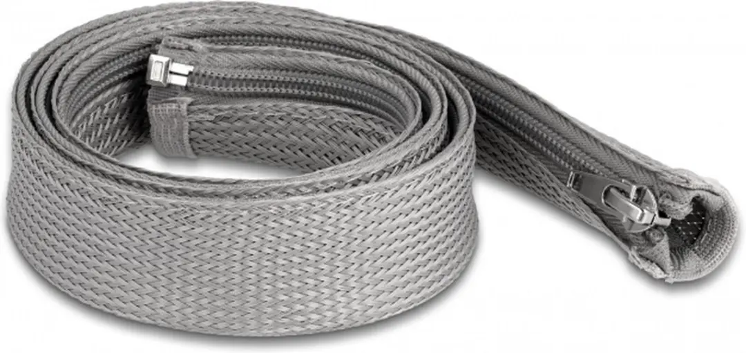 Delock Polyester Kabelsleeve 30mm - Hittebestendig Grijs 1m