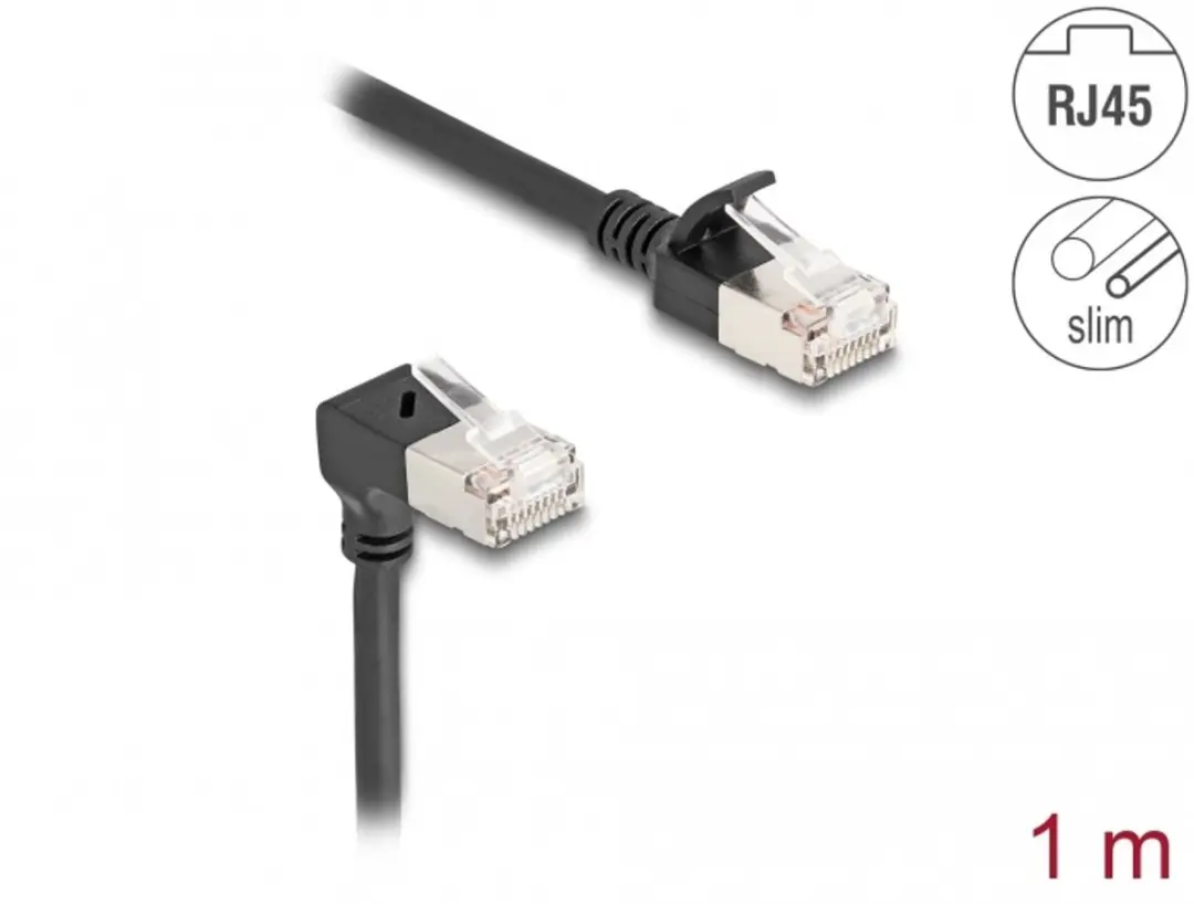 Delock RJ45 Cat.6A S/FTP Kabel 90°