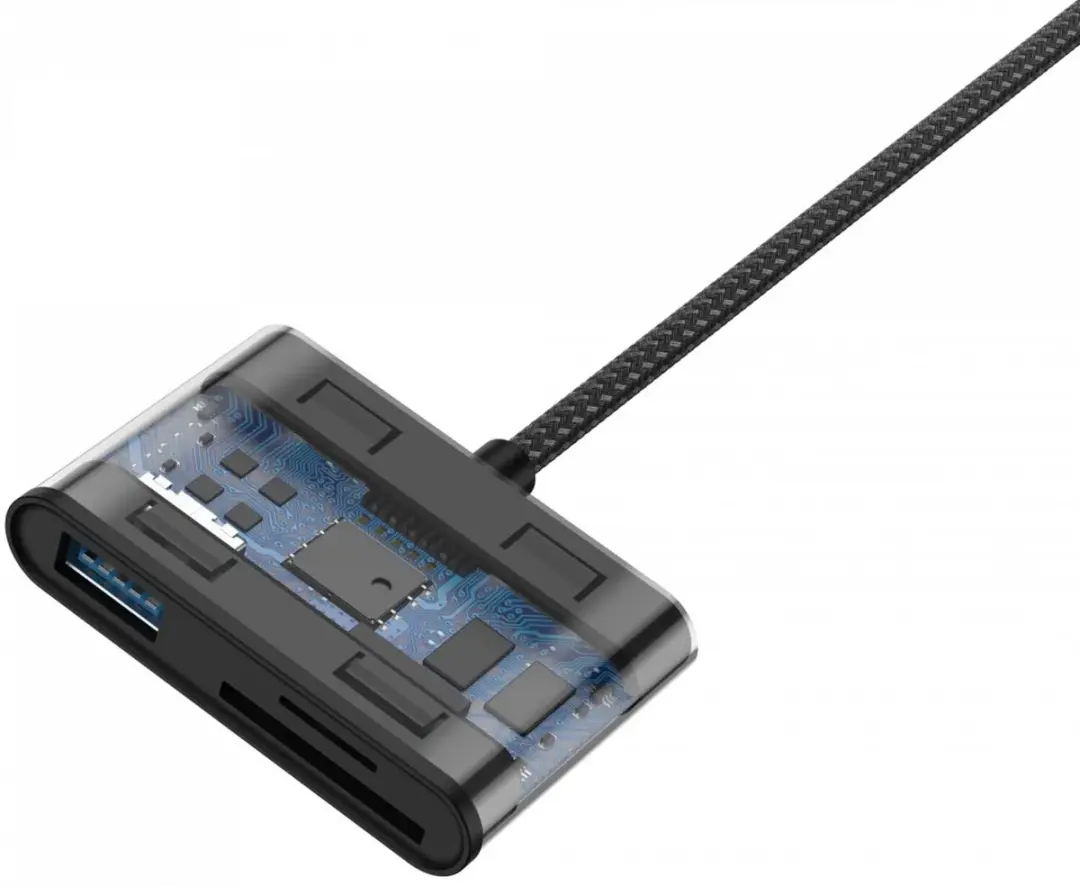 Buddi Ease USB-C SD Kaartlezer - Grijs