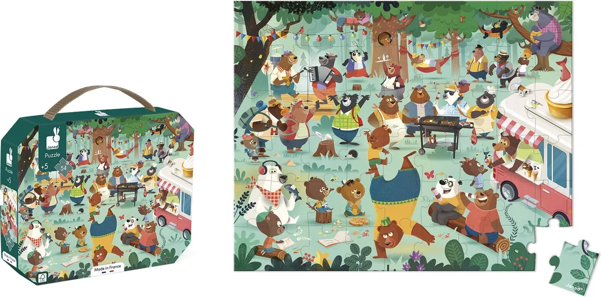 Janod Puzzel De Berenfamilie 54 Stuks - In Koffer