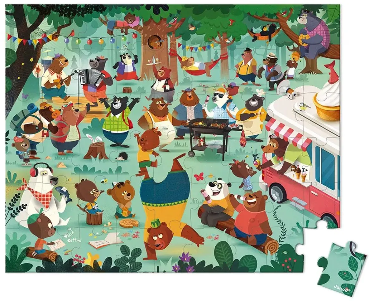 Janod Puzzel De Berenfamilie 54 Stuks - In Koffer