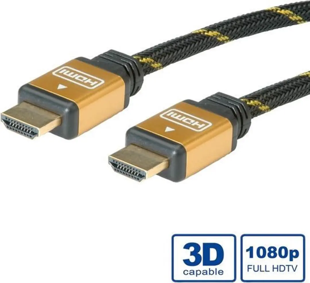 Roline Gold HDMI Kabel M/M 5m - Zwart/Goud
