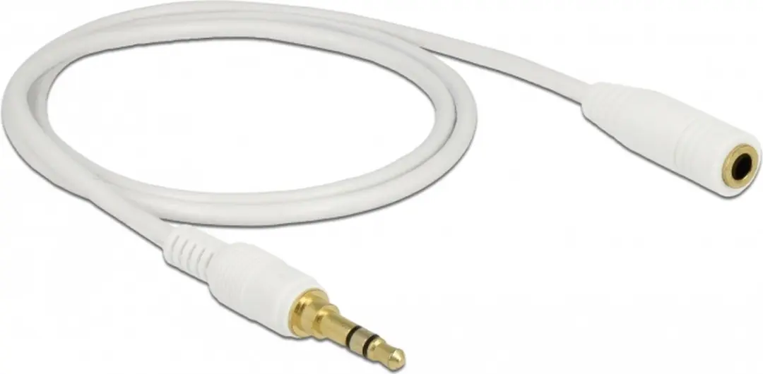 Delock 3,5mm Jack Stereo Audiokabel - 1m - Wit