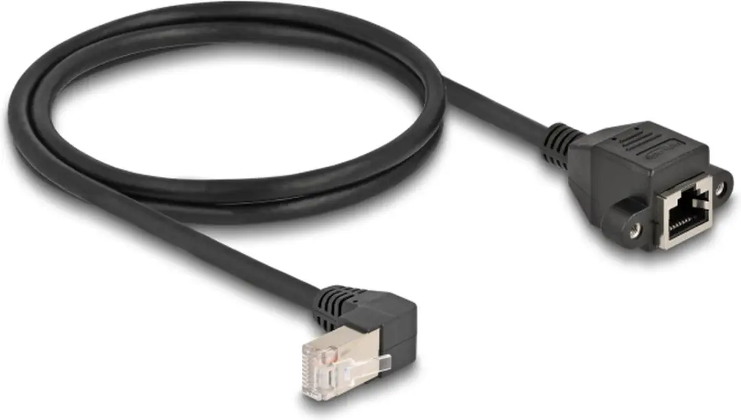 Delock SFTP CAT6a Netwerk Verlengkabel 1m - Haaks - LSZH