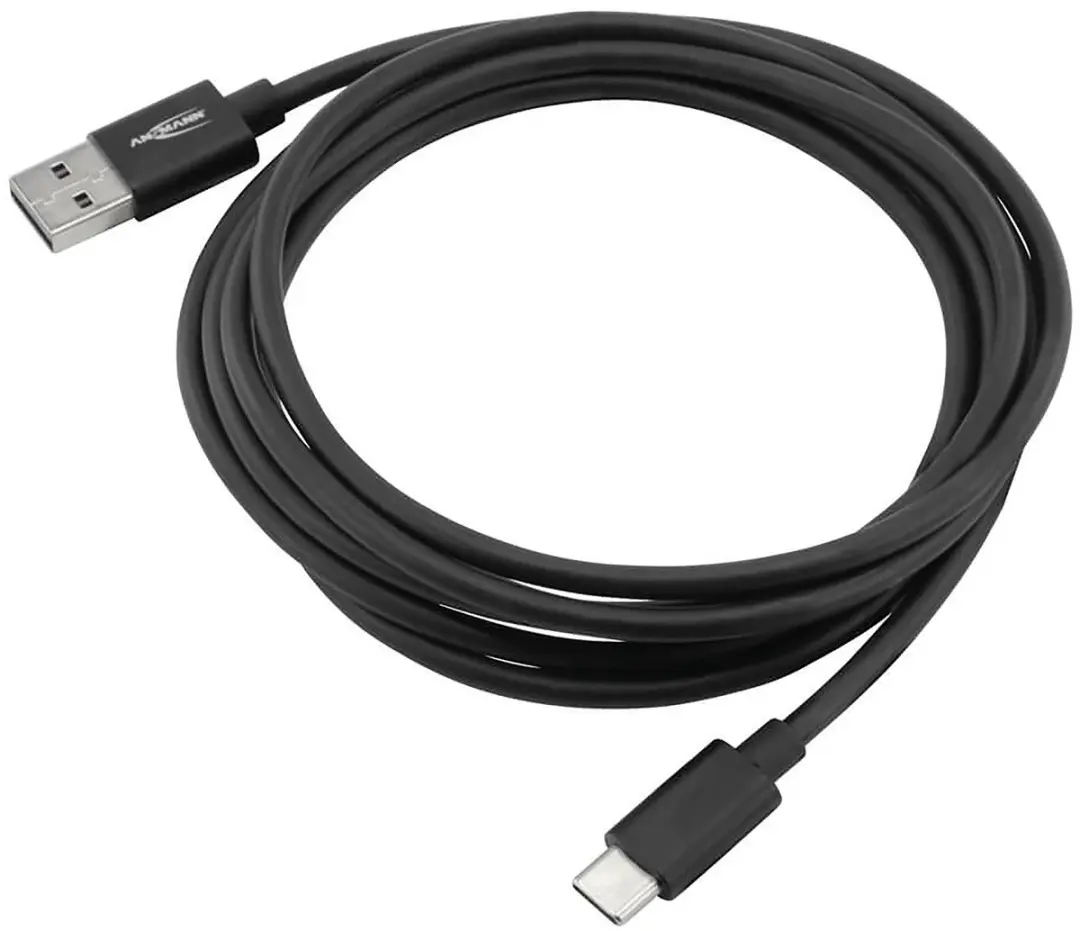 Ansmann Type C USB Data- en laadkabel 2m - Zwart