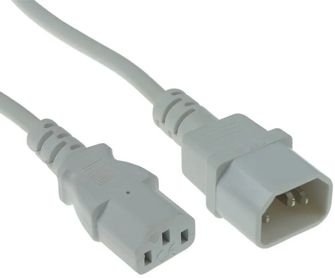 ACT Netsnoer C13-C14 Wit 0,3m AK5422