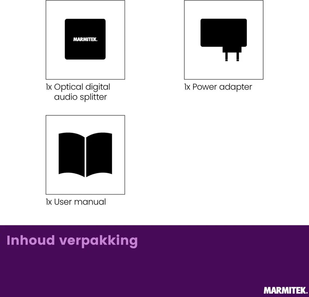 Marmitek Split TS14 Toslink Audio Splitter 1 in - 4 uit