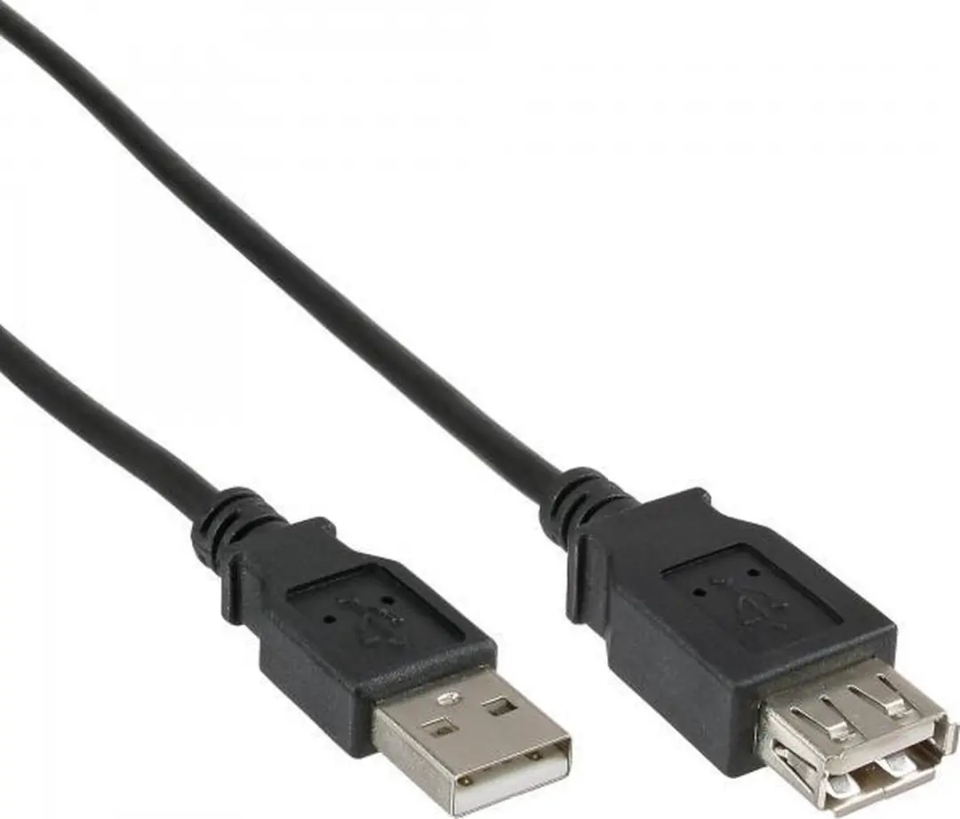 InLine 5m USB 2.0 Kabel - Zwart