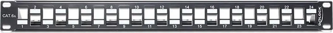 Delock 19" Patch Panel 1U 24x Keystone - Zwart