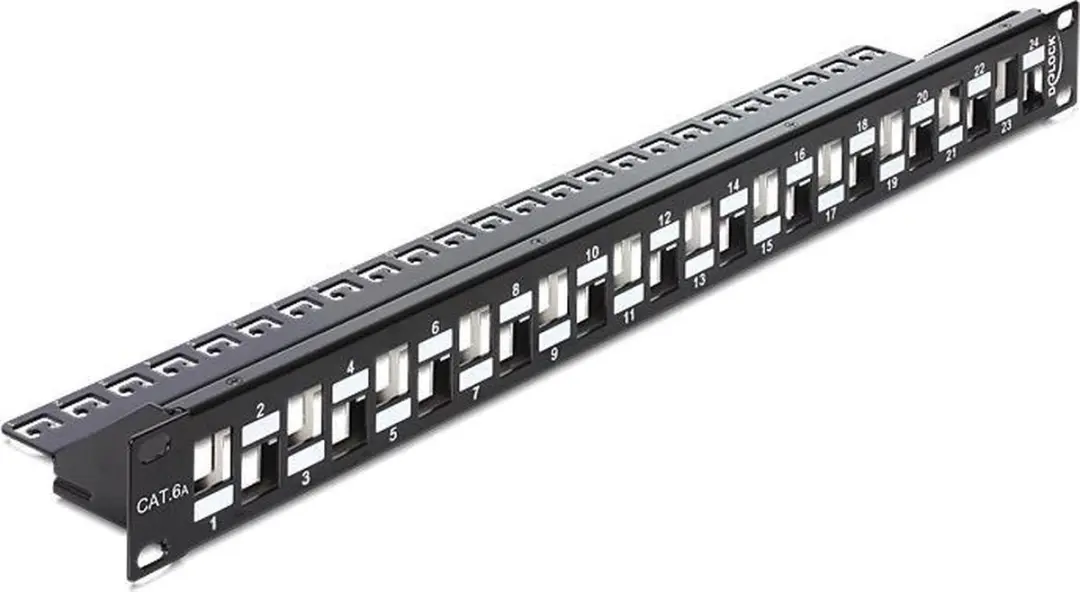 Delock 19" Patch Panel 1U 24x Keystone