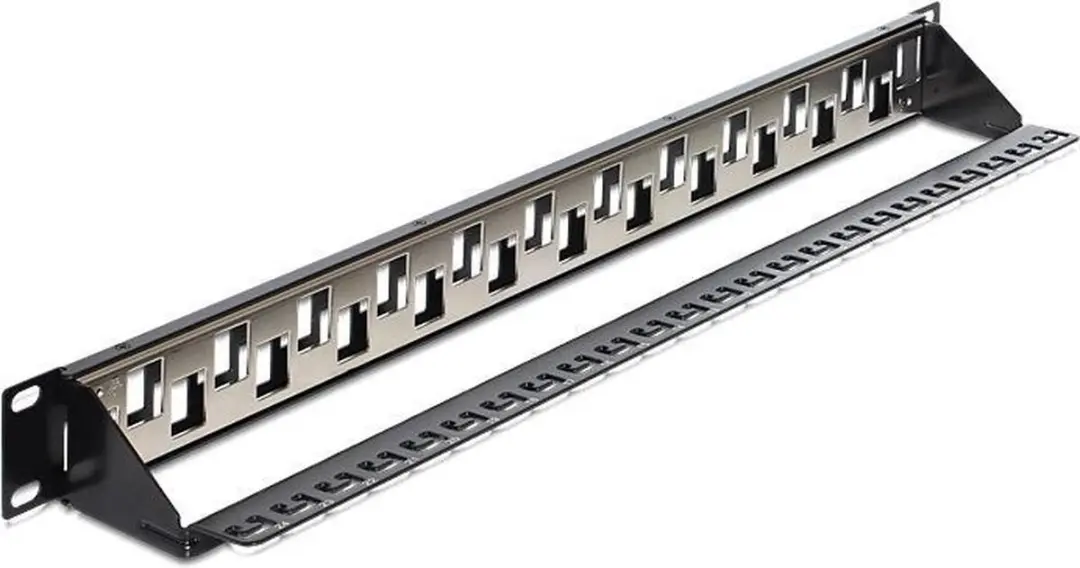 Delock 19" Patch Panel 1U 24x Keystone - Zwart