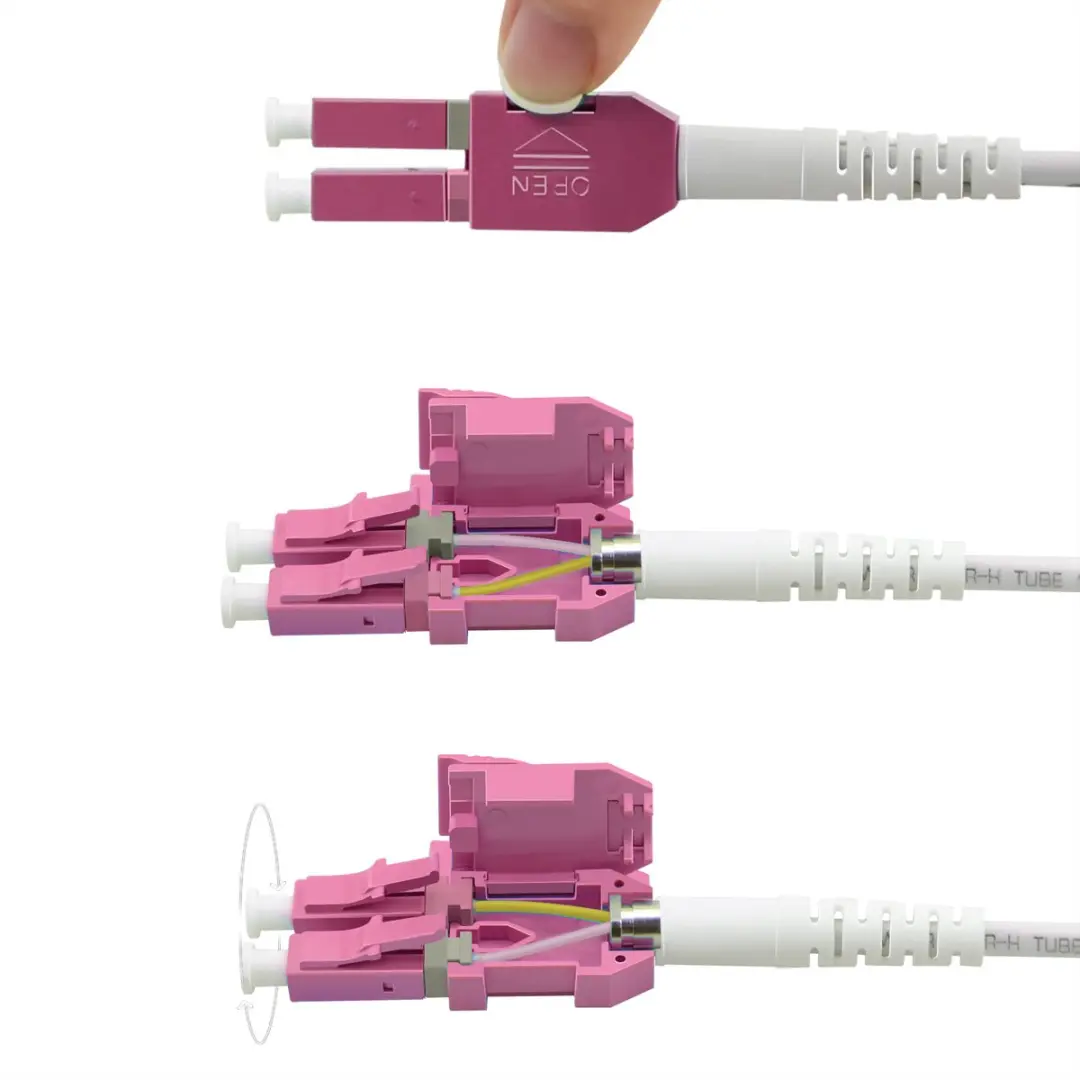 Roline Glasvezelkabel Duplex OM4 LC/LC 20m - Violet