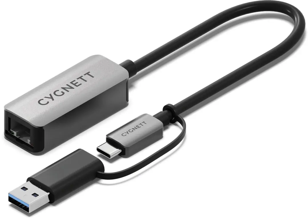 Cygnett USB-A/USB-C naar Ethernet Adapter