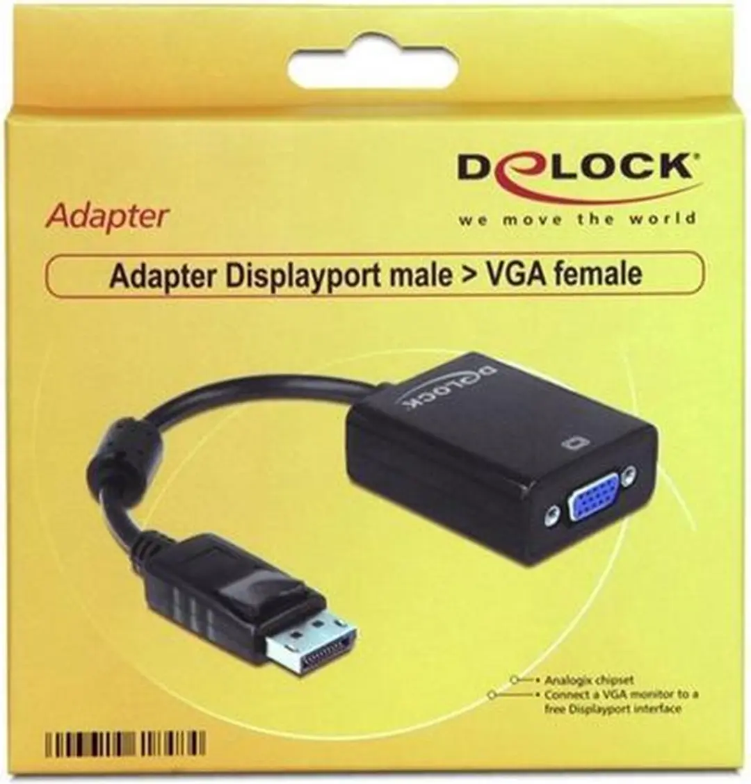 Delock DisplayPort naar VGA Adapter - Zwart