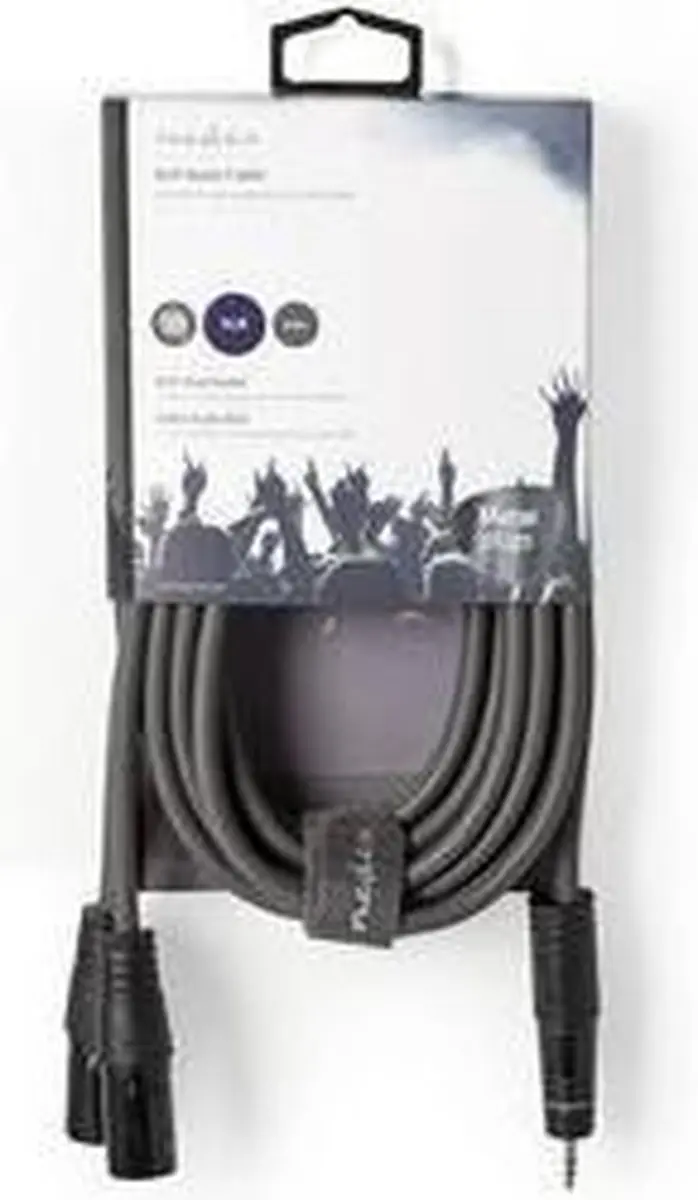 Nedis Gebalanceerde Audiokabel XLR 3-Pins 3m - Donkergrijs