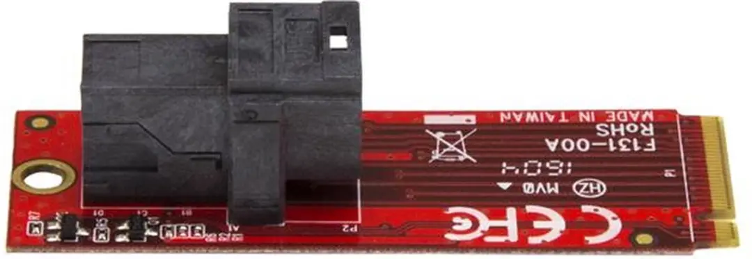 Startech M2E4SFF8643 U.2 naar M.2 PCIe Adapter - Meerkleurig