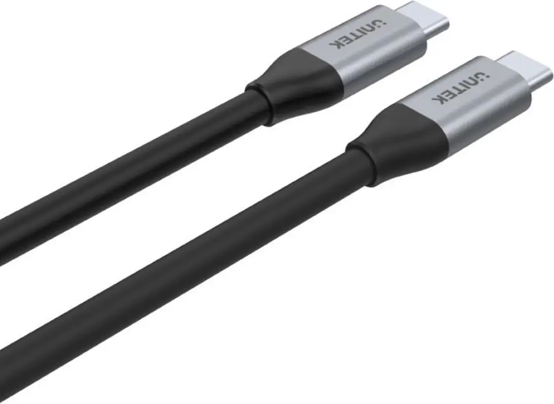 Unitek USB-C Kabel 4K 60Hz 20V 5A 10Gbps 1m - Zwart/Zilver