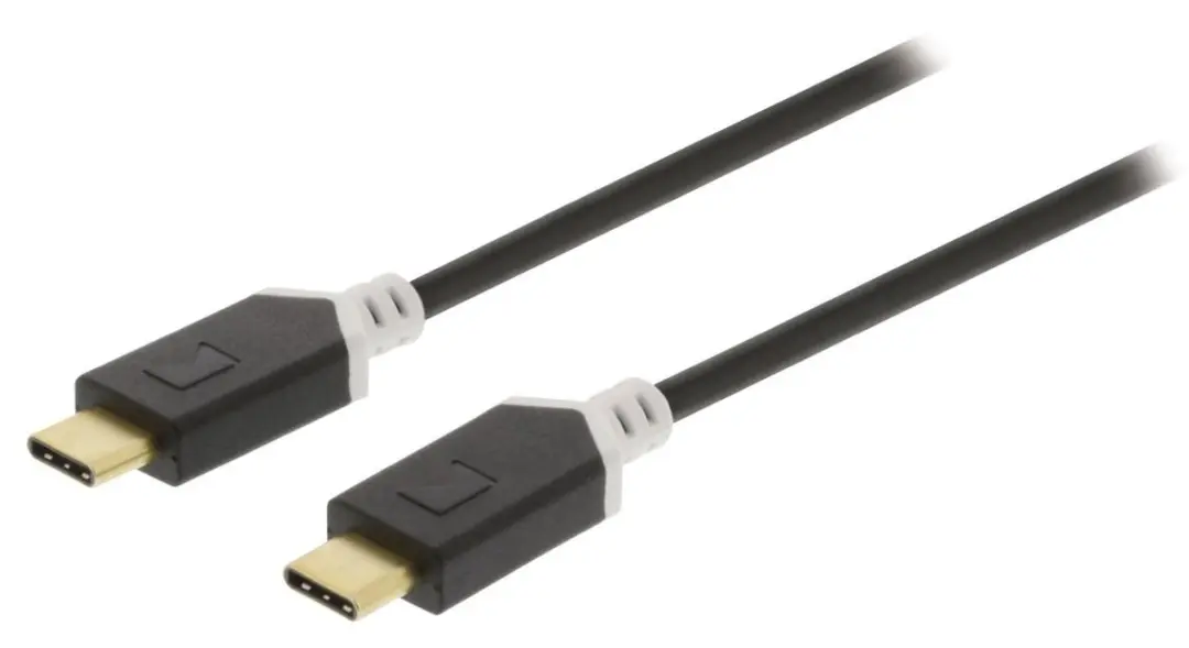 Konig USB-C naar USB-C Kabel KNC60700E10 - USB2.0 - 1m - Zwart