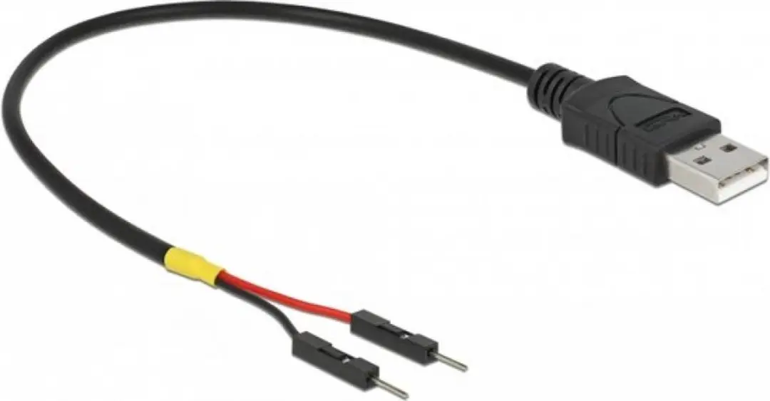 Delock USB naar 2x Pin Header Kabel - 20cm - Zwart