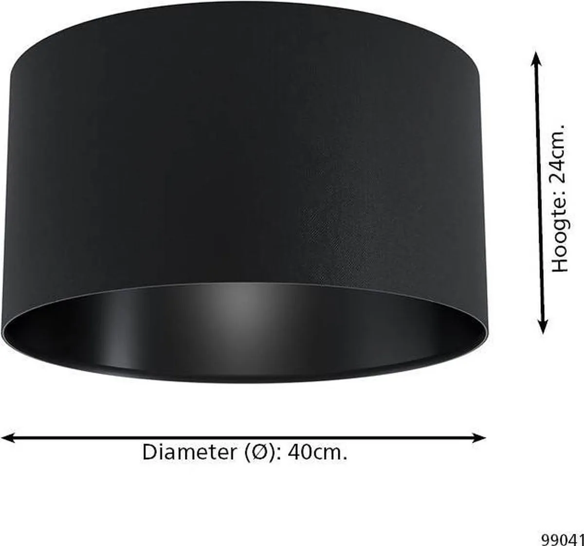 Eglo Maserlo 1 Plafondlamp E27 - Ø40cm Zwart - afbeelding 6 van 6