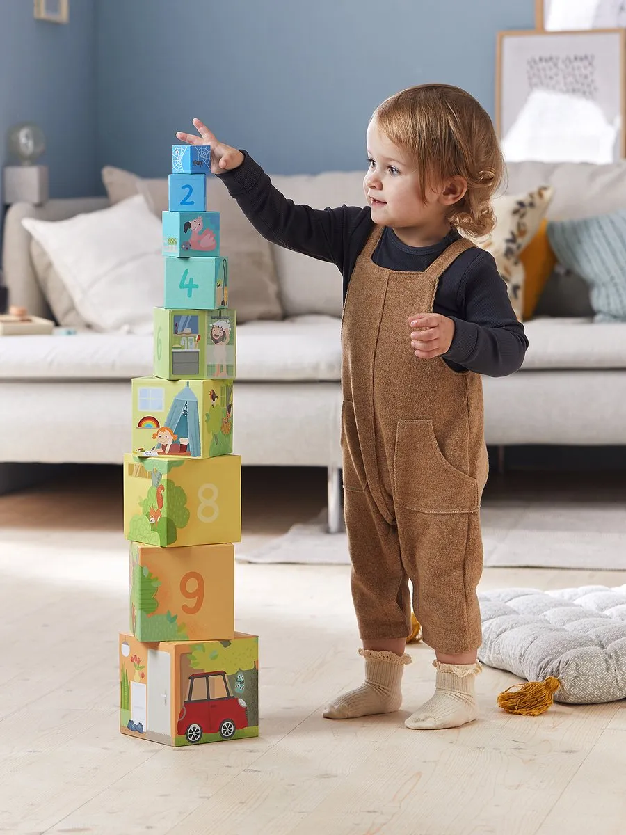 Haba Mijn Thuis Stapelblokken Karton - 2 Stuks Multicolor