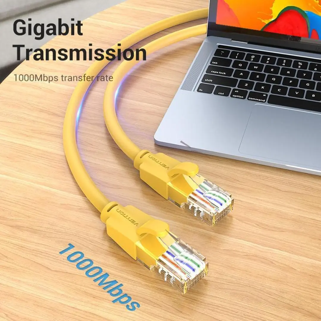 Vention Patchcord RJ45 Ethernetkabel 1M - Geel