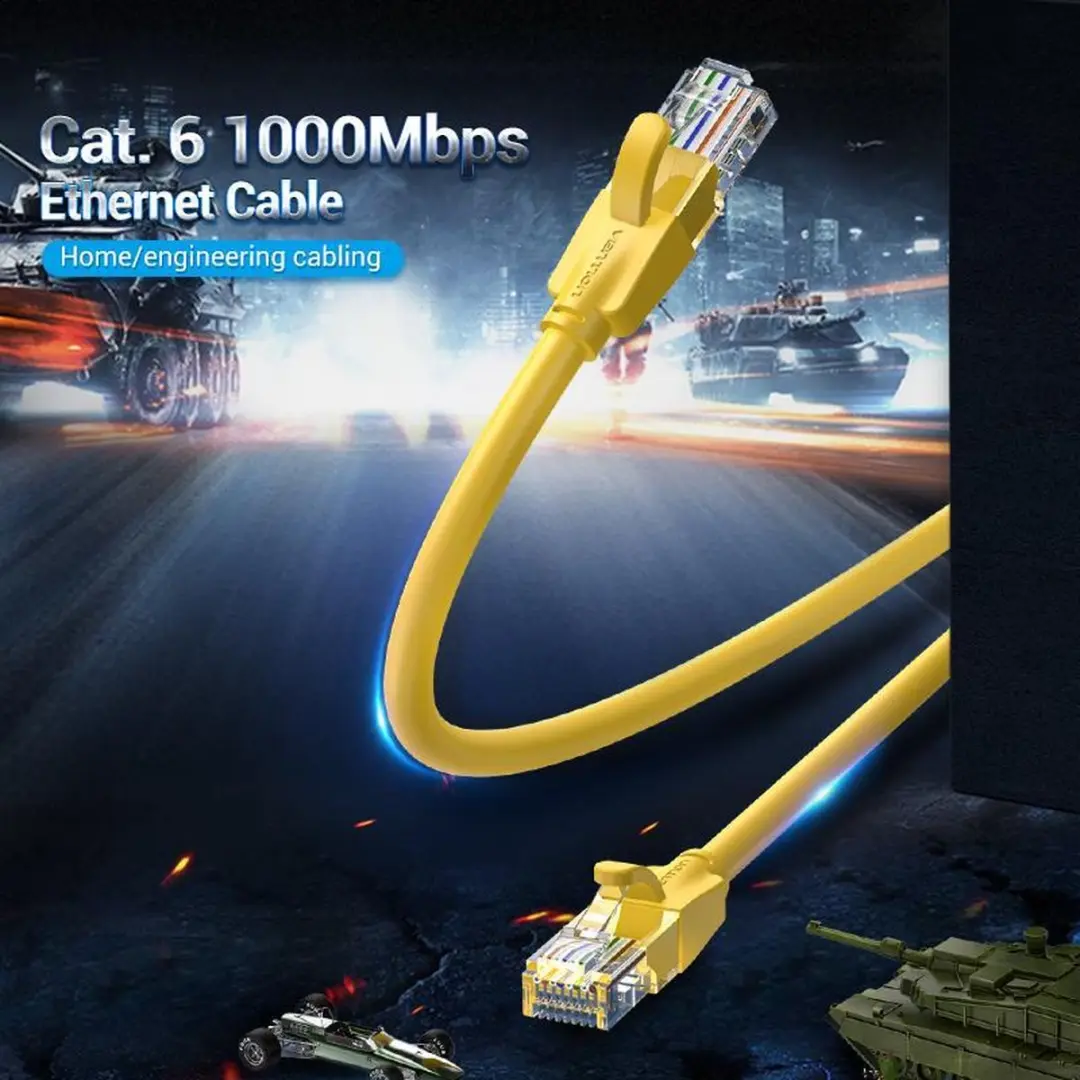 Vention Patchcord RJ45 Ethernetkabel 1M - Geel