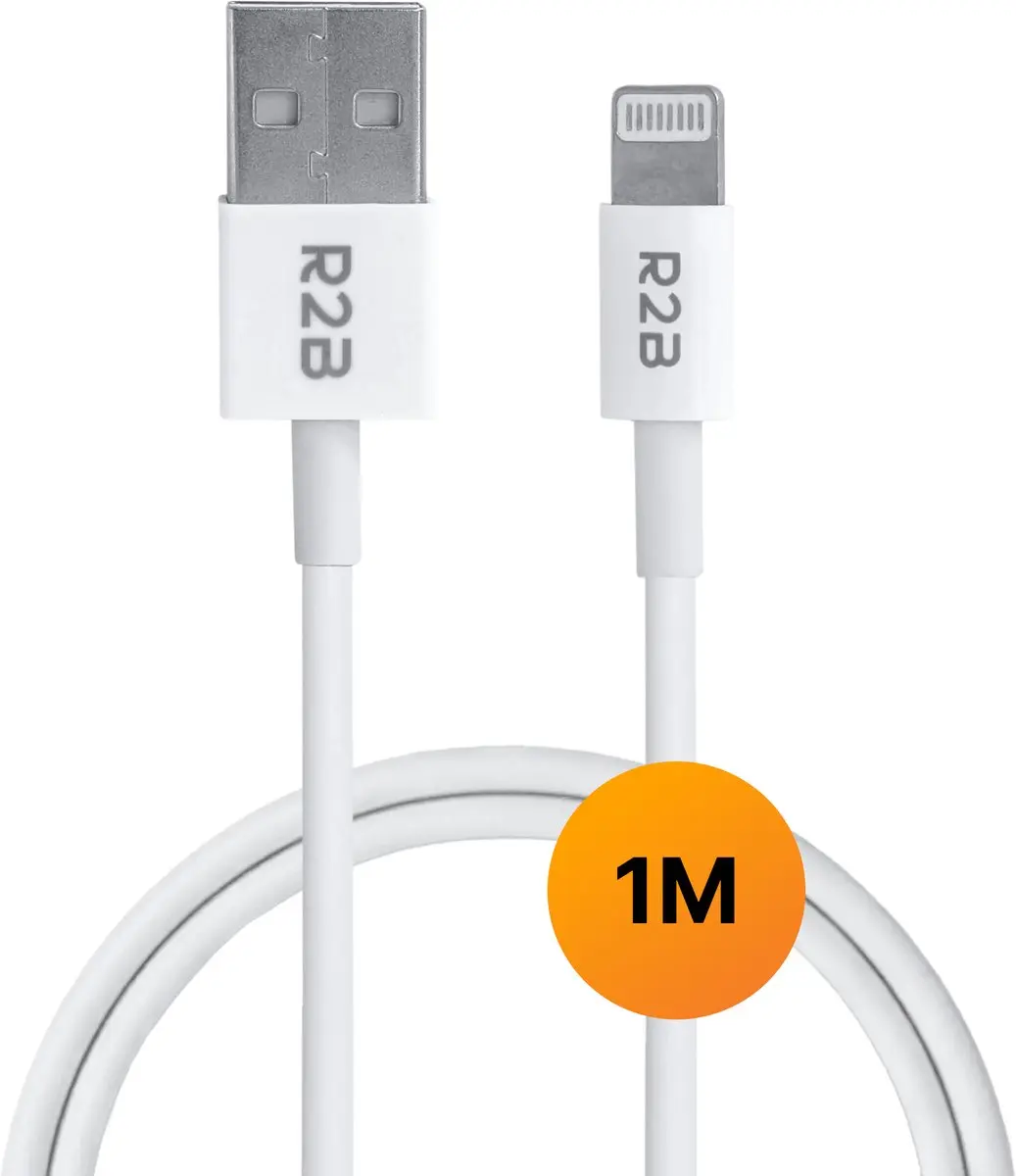 R2B USB-A Lightning Oplaadkabel 1 Meter