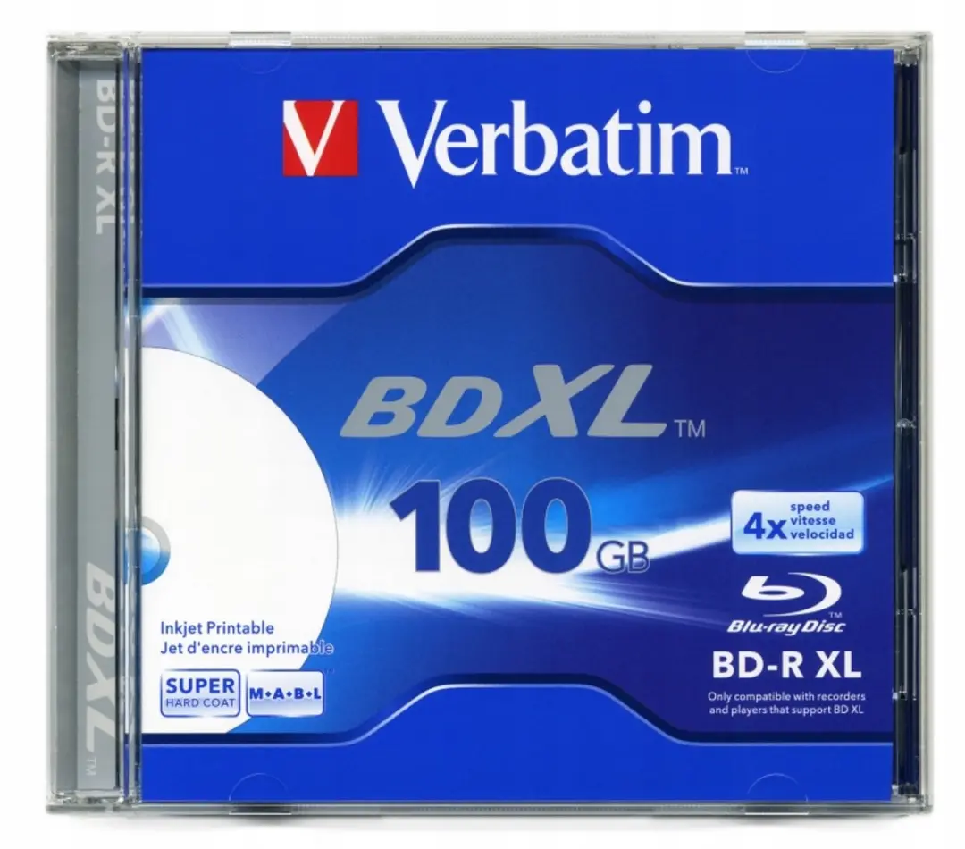 Verbatim BD-R XL 100GB 4X WideWhite - 5 Stuks