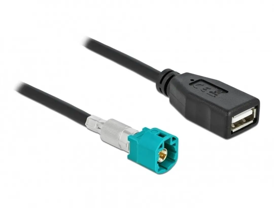 Delock HSD Z Male naar USB 2.0 Type-A Female Kabel 0,5m - Zwart