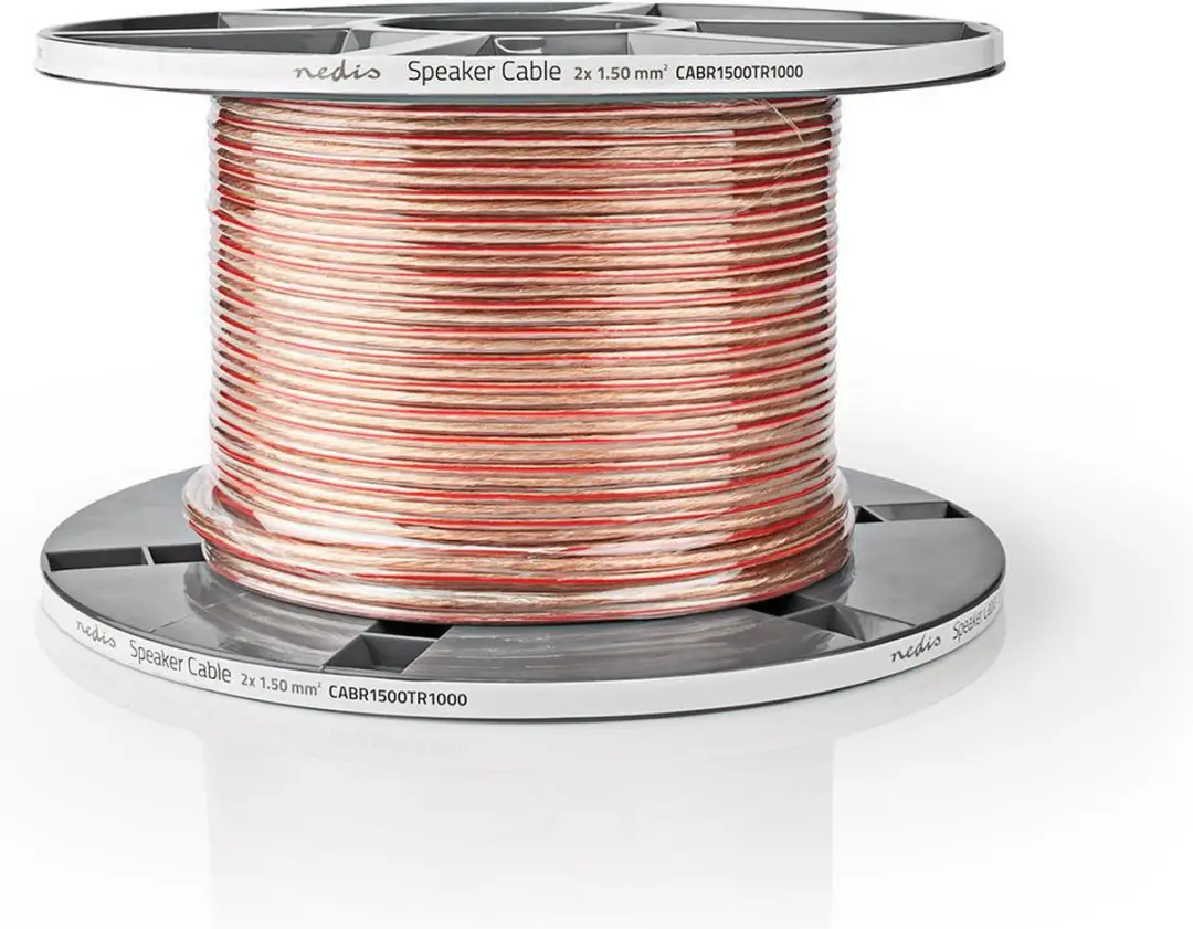 Nedis Speaker-Kabel CABR1500TR150 - 2x1.50mm² - 15m - Transparant