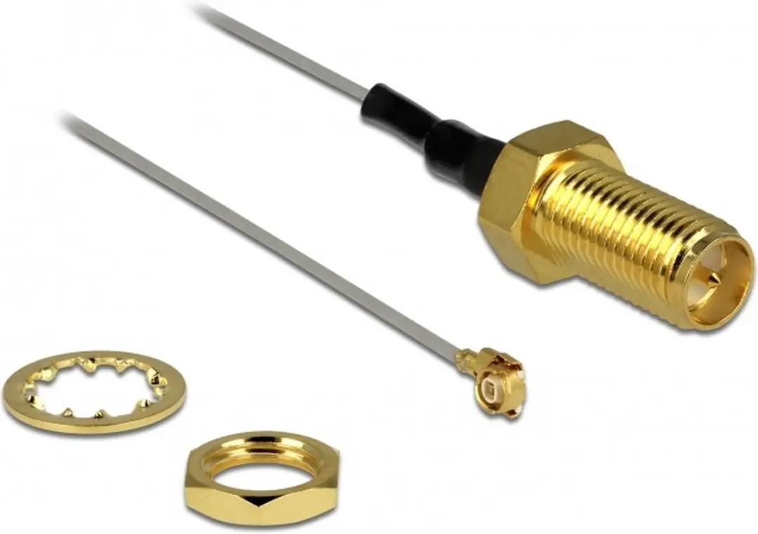 Delock MHF III RP-SMA Kabel Micro Coax 0,81mm 50 Ohm