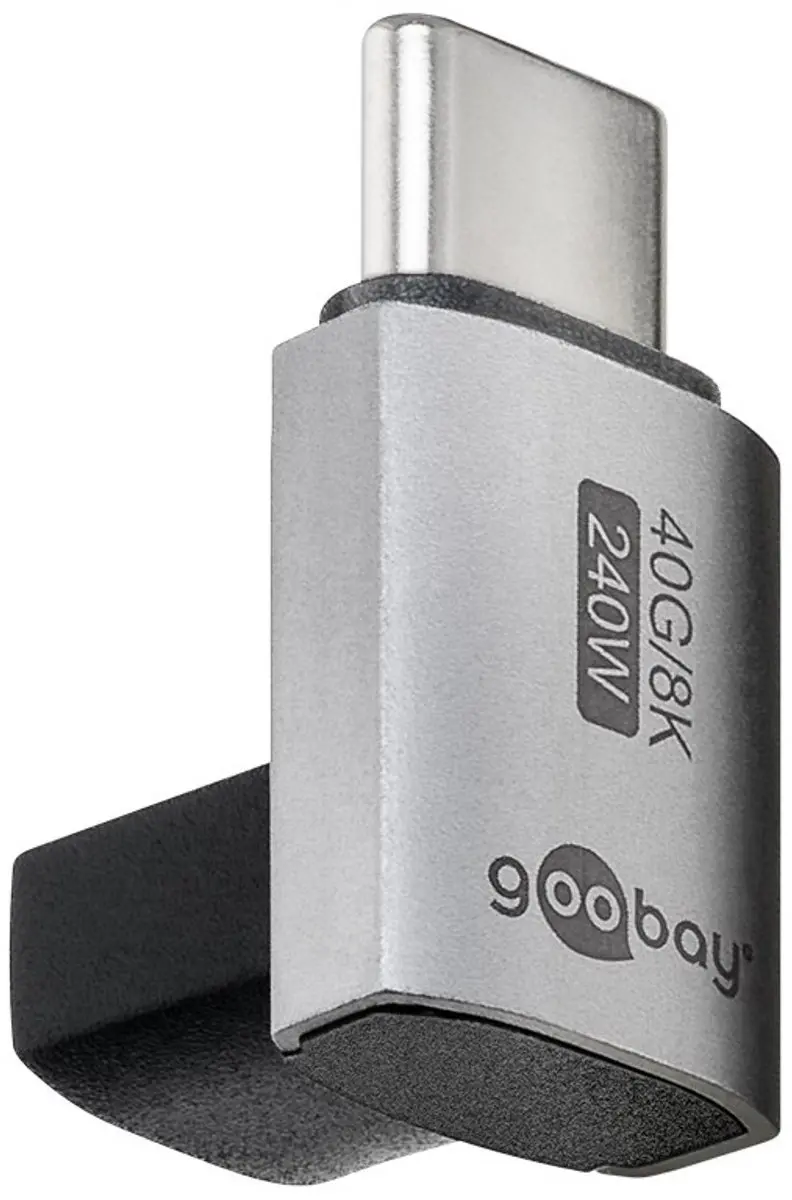 Goobay USB4 USB-C Haakse Adapter 40Gbps 240W 8K60