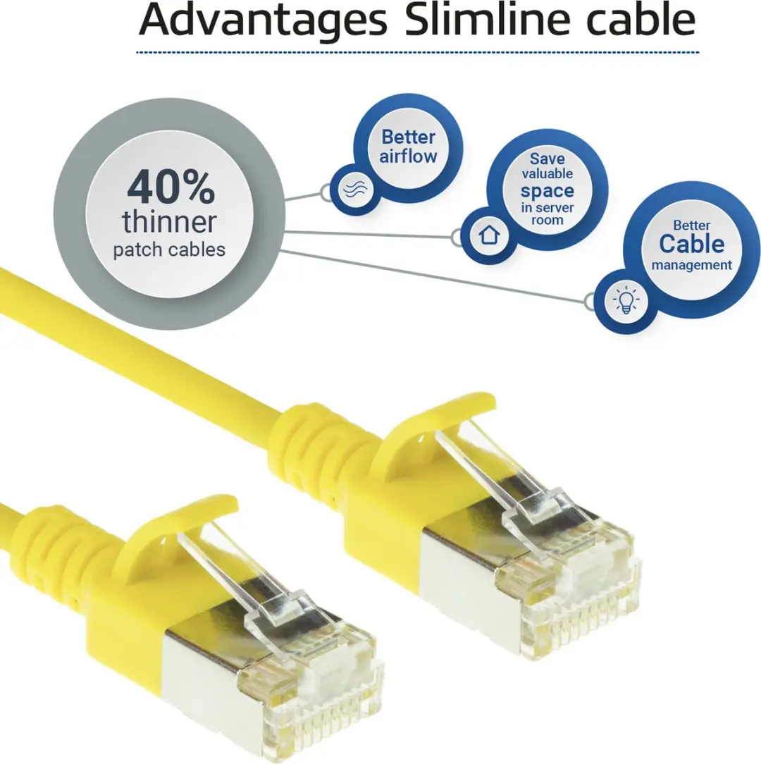 ACT FTP CAT6A Netwerkkabel 10Gbps - 5m - Geel - afbeelding 6 van 6