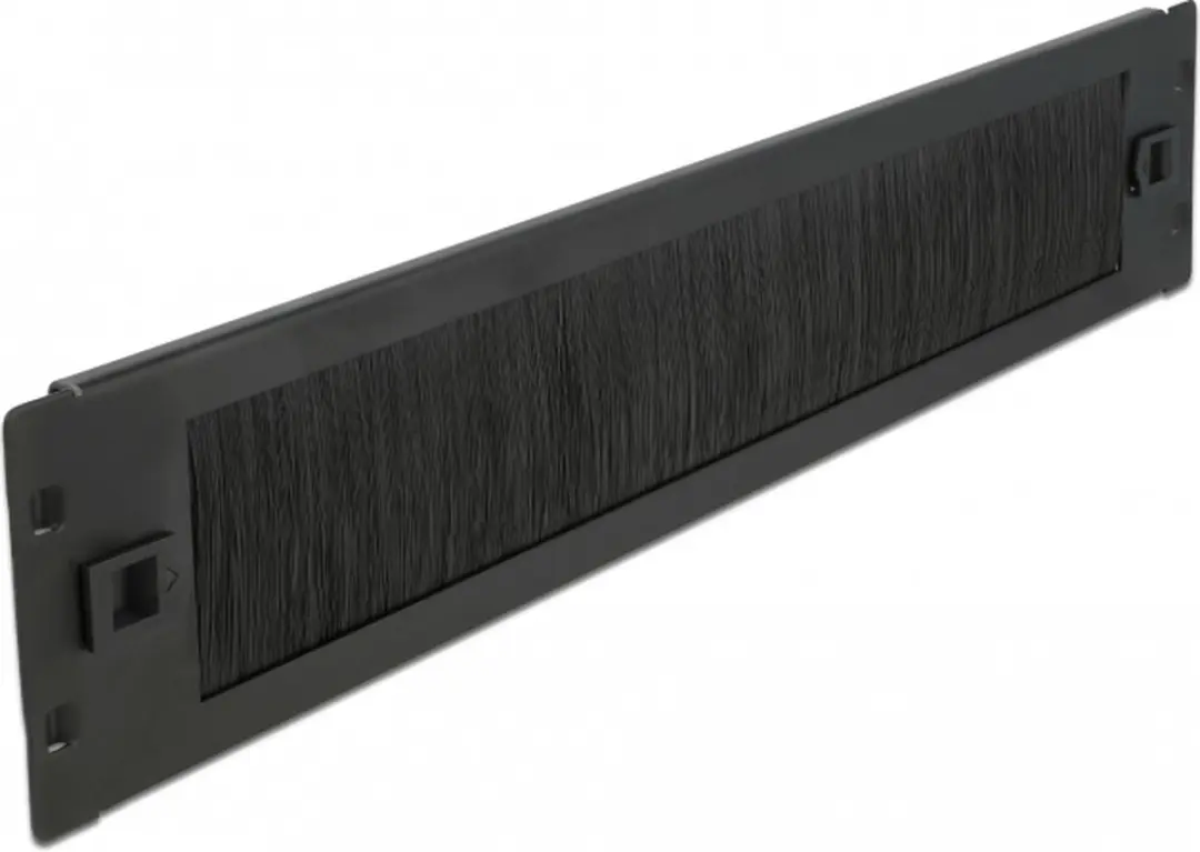 Delock 19" Kabeldoorvoerborstel 2U - Zwart