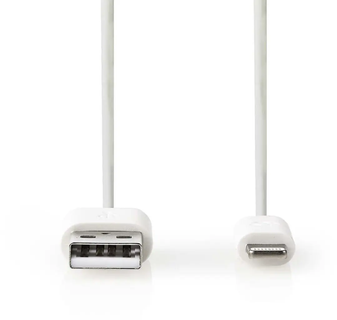 Nedis Lightning Kabel USB-A 8-Pins 1m - Verguld - Grijs/Wit