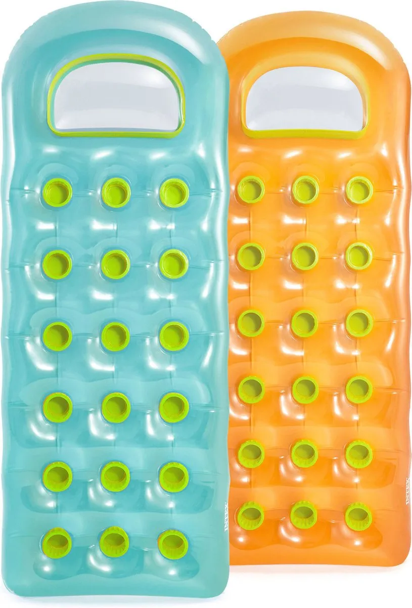 Intex 18-Pocket Luchtbed Blauw