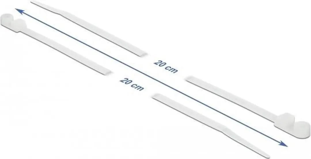 Delock Tie-wraps 200x4,8mm - 10 Stuks - Transparant