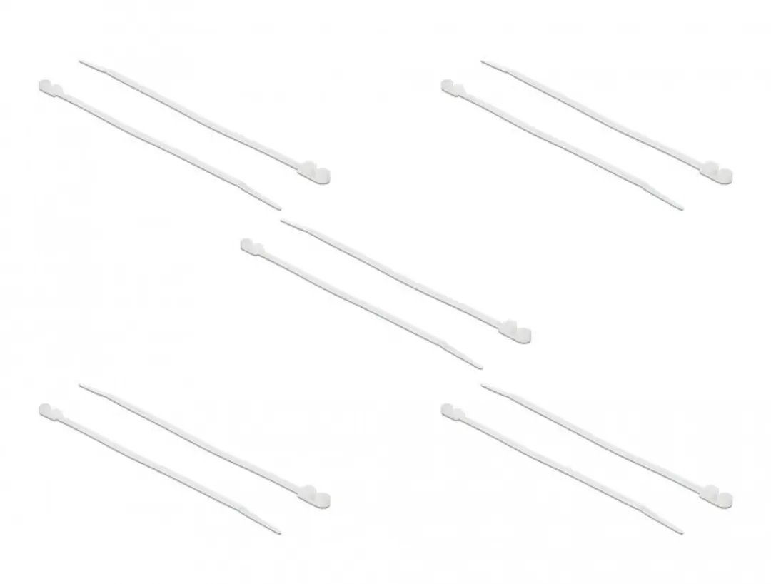 Delock Tie-wraps 200x4,8mm - 10 Stuks - Transparant