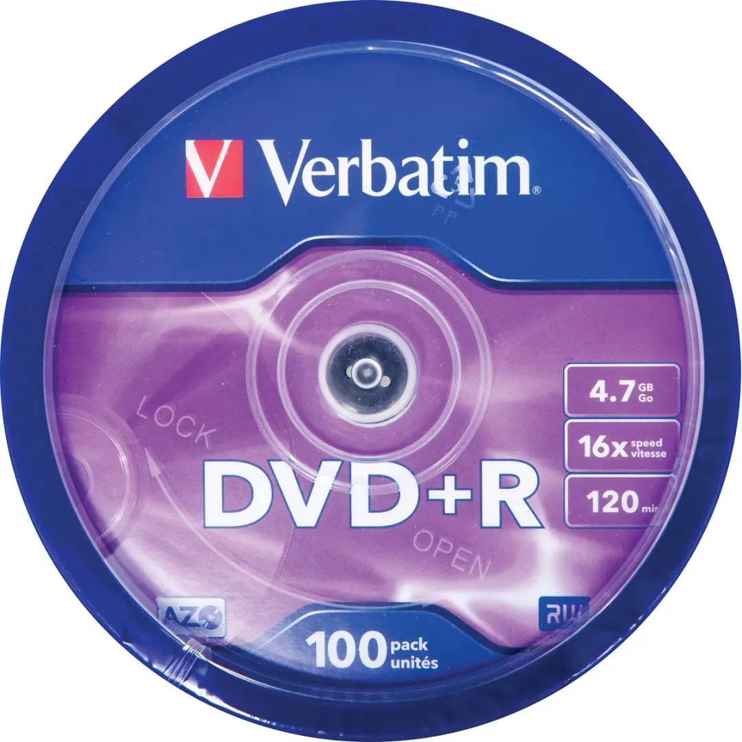 Verbatim 43551 DVD+R Matt Silver - 100 Stuks