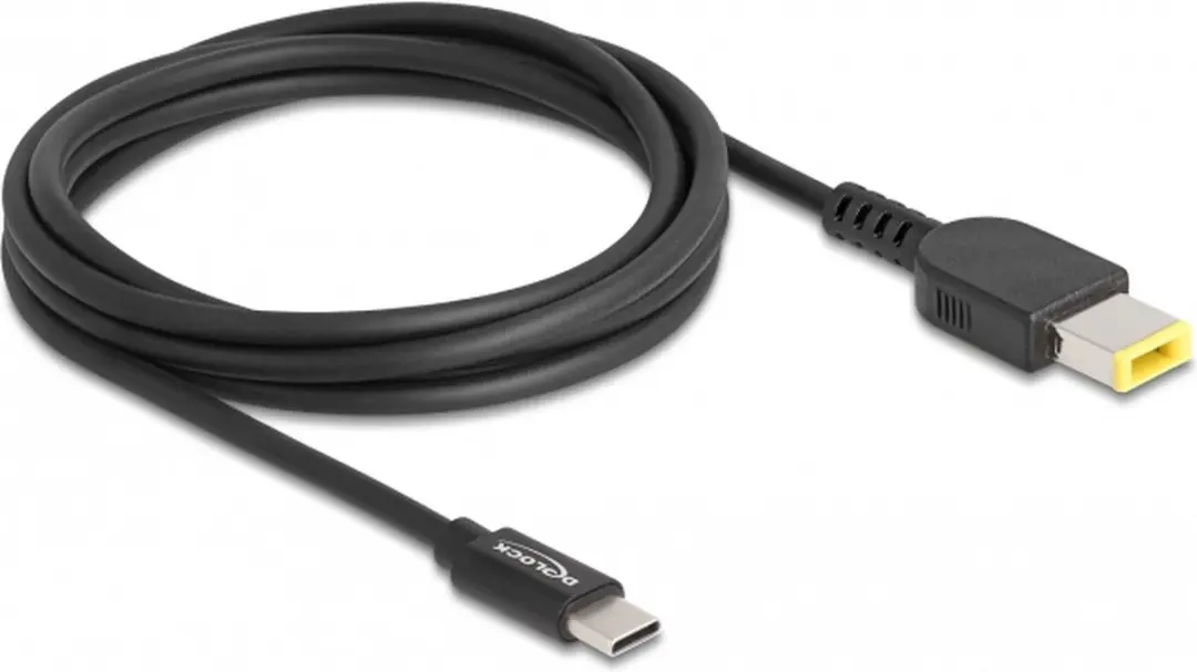 Delock USB-C naar Lenovo Slim Tip 11x4,5mm Laadkabel 1,5m - Zwart
