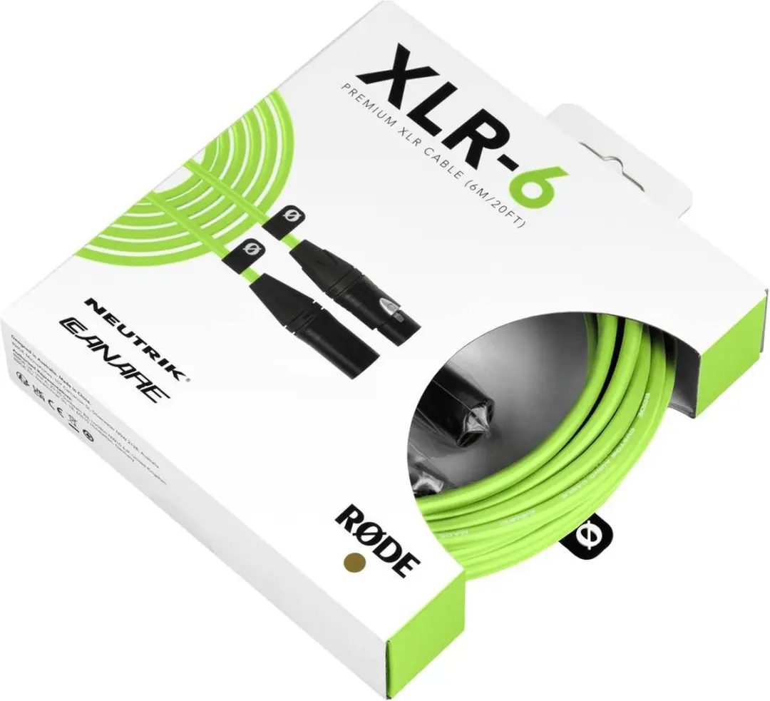 Rode XLR6M-G XLR-kabel - Groen