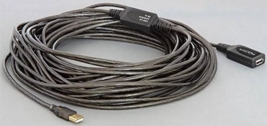 Delock USB 2.0 Verlengkabel 20m - Versterker - Zwart