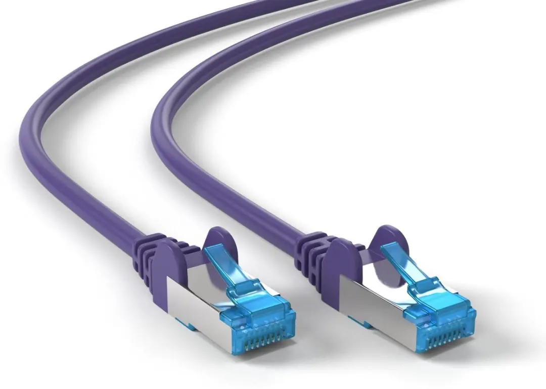 Goobay S/FTP CAT6a Netwerkkabel 10Gbps - 1,5m - Paars - 10 Stuks
