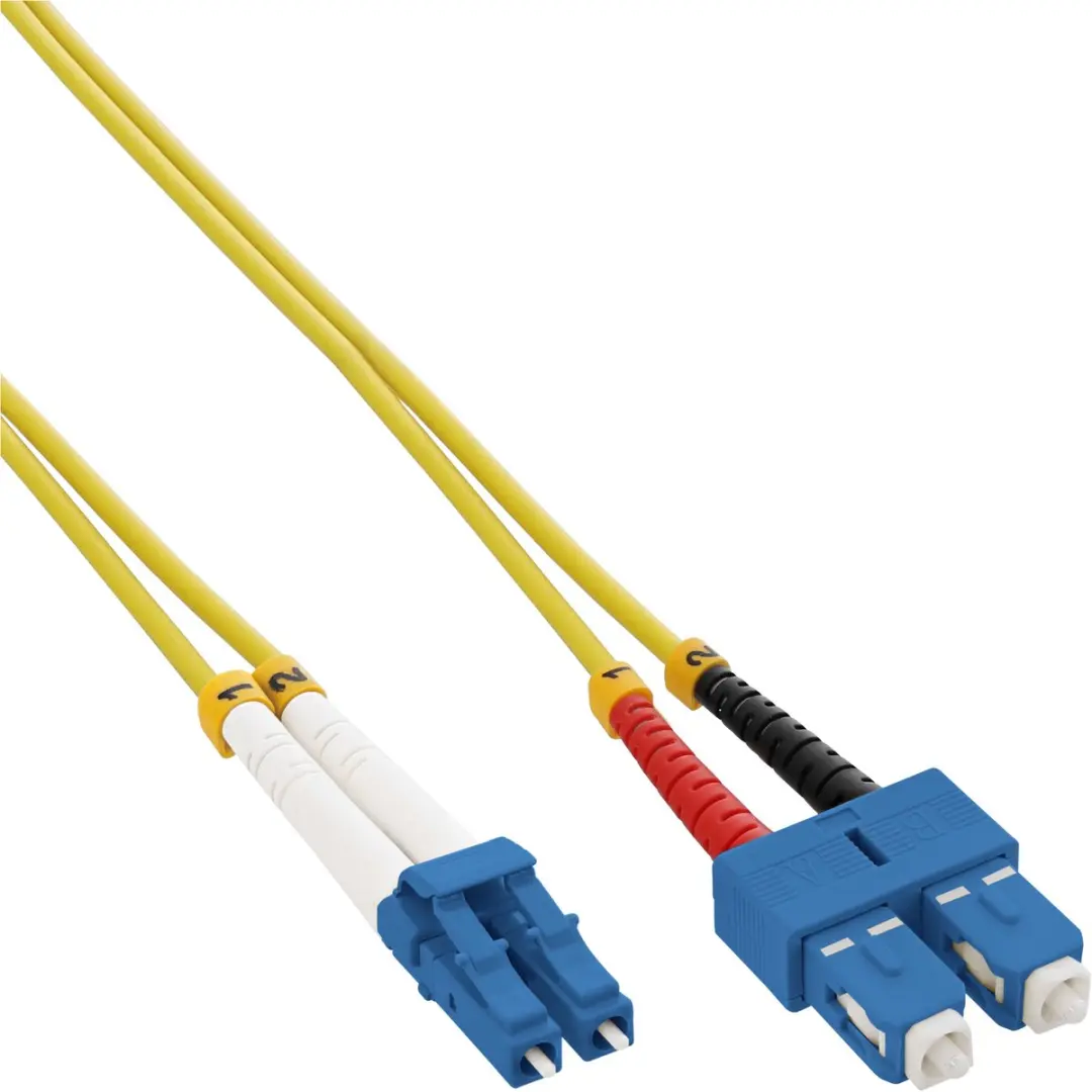 InLine LC-SC Duplex Single Mode OS2 Glasvezelkabel 1m