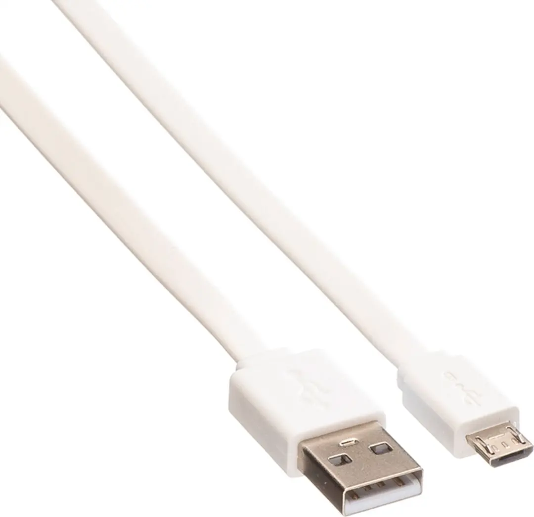 Roline USB A naar Micro USB Kabel 1m - Wit