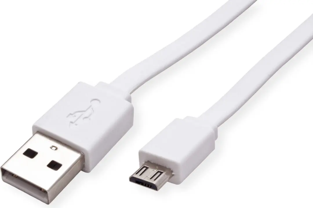 Roline USB A naar Micro USB Kabel 1m - Wit