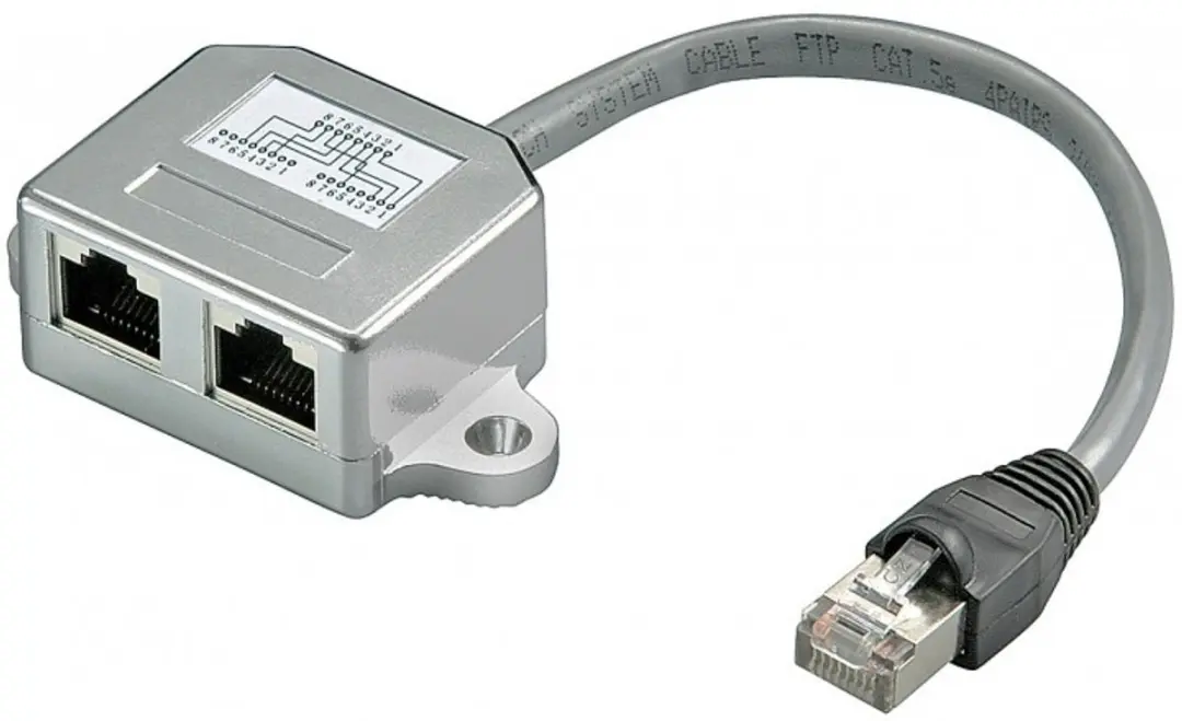 Goobay ISDN Splitter RJ45 - 0,15m - Grijs