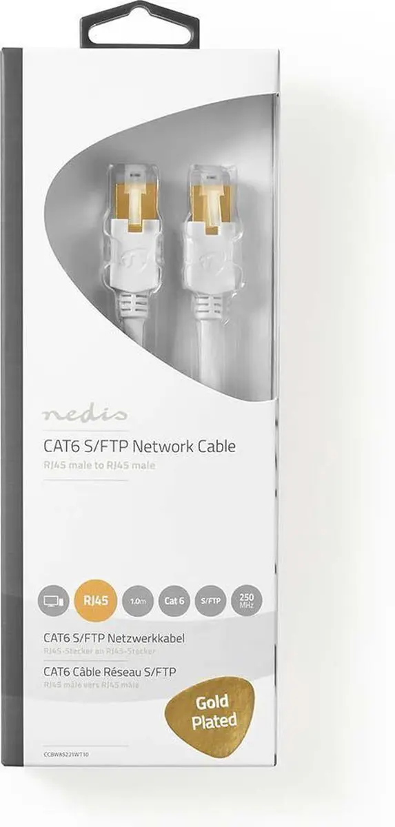 Nedis CAT6 Netwerkkabel CCBW85221WT10 - 1m - Wit