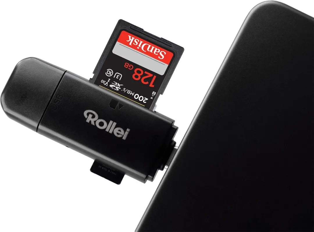 Rollei 25100 2-in-1 SD/MicroSD Kaartlezer - Zwart